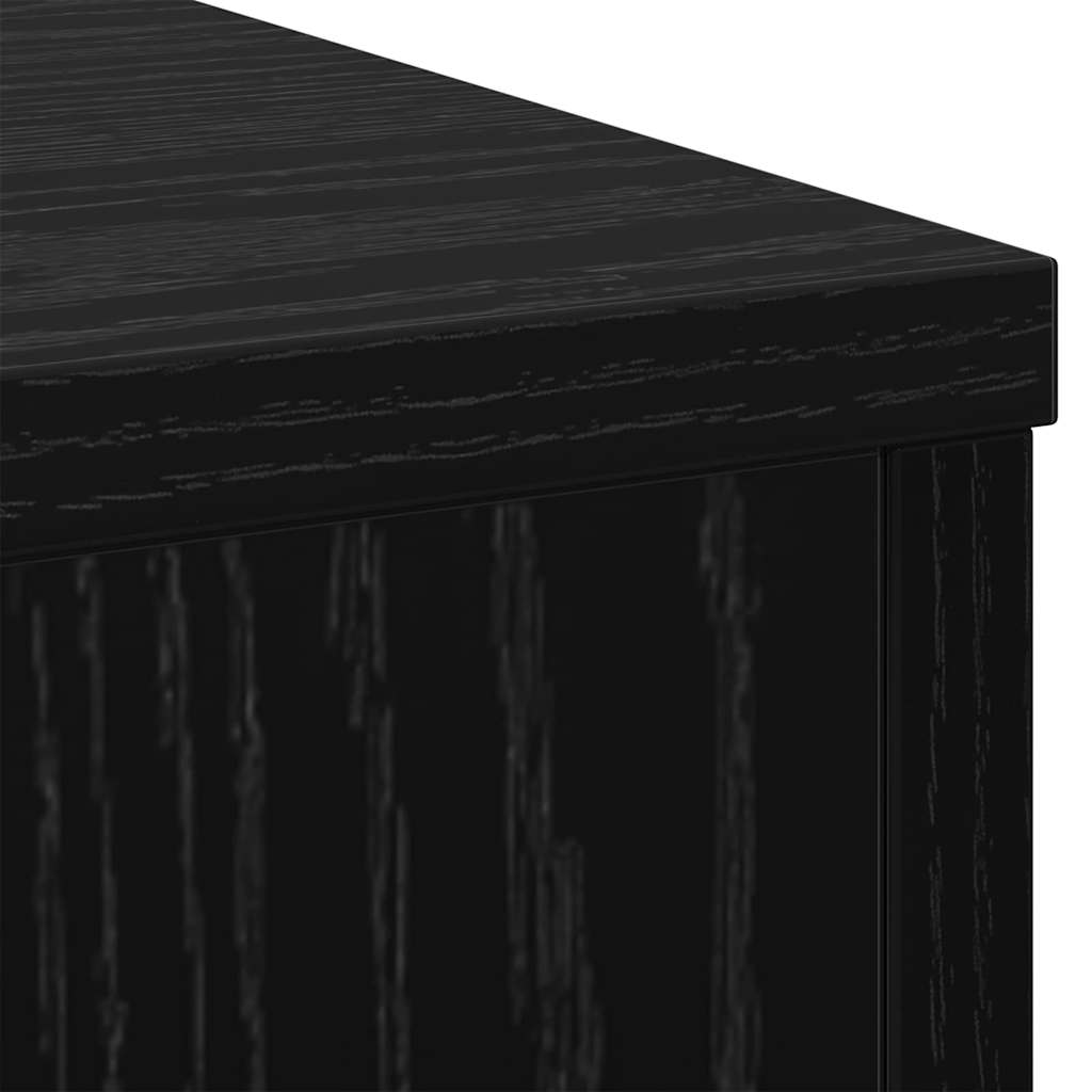 Suport pentru plante 2 pcs Stejar negru 25 x 25 x 80 cm GartenMobel Dekor