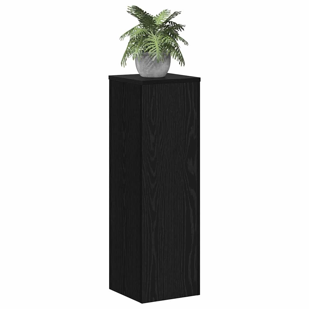 Suport pentru plante 2 pcs Stejar negru 25 x 25 x 80 cm GartenMobel Dekor