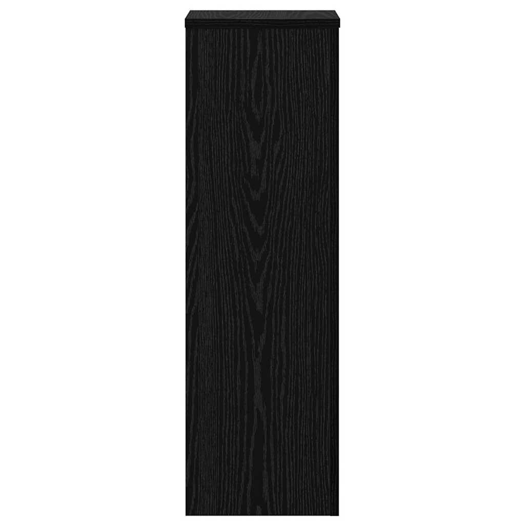 Suport pentru plante 2 pcs Stejar negru 25 x 25 x 80 cm GartenMobel Dekor