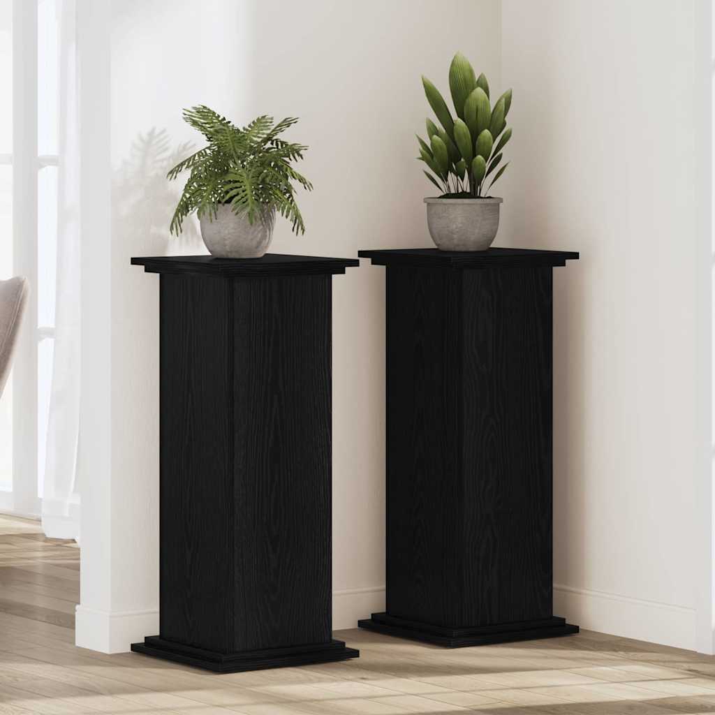 Suport pentru plante Stejar negru 33 x 33 x 100 cm GartenMobel Dekor