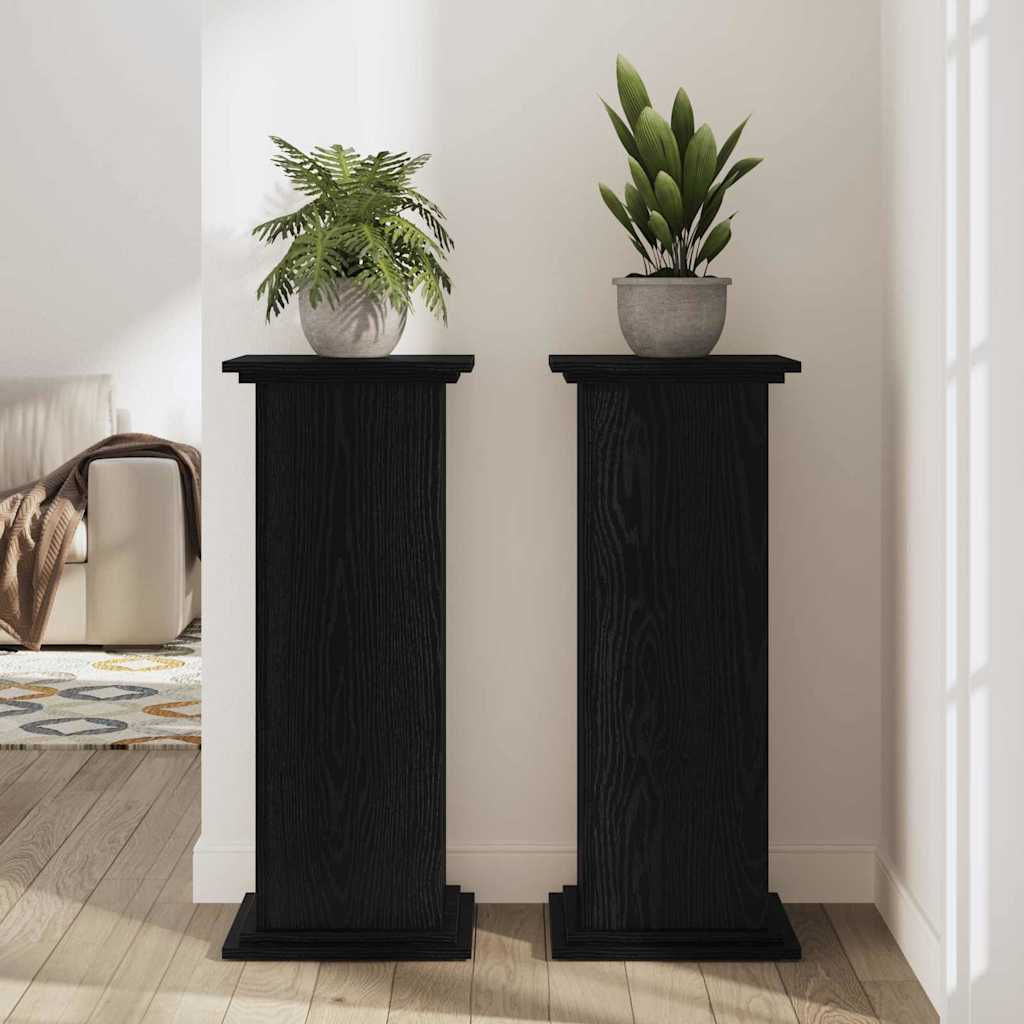 Suport pentru plante Stejar negru 33 x 33 x 100 cm GartenMobel Dekor