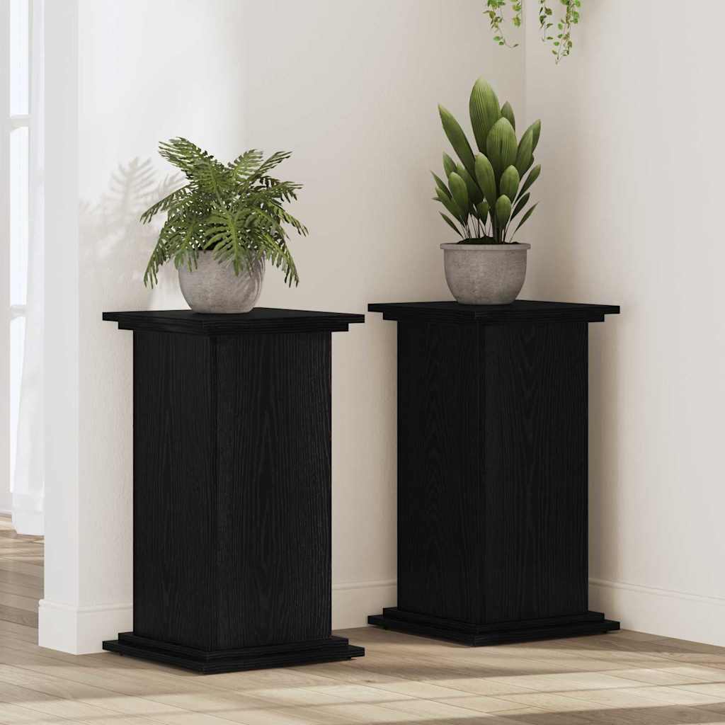 Suport pentru plante Stejar negru 33 x 33 x 60 cm Lemn compozit GartenMobel Dekor