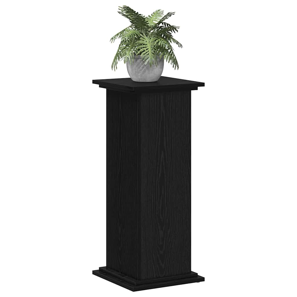 Suport pentru plante Stejar negru 33 x 33 x 80 cm Lemn compozit GartenMobel Dekor