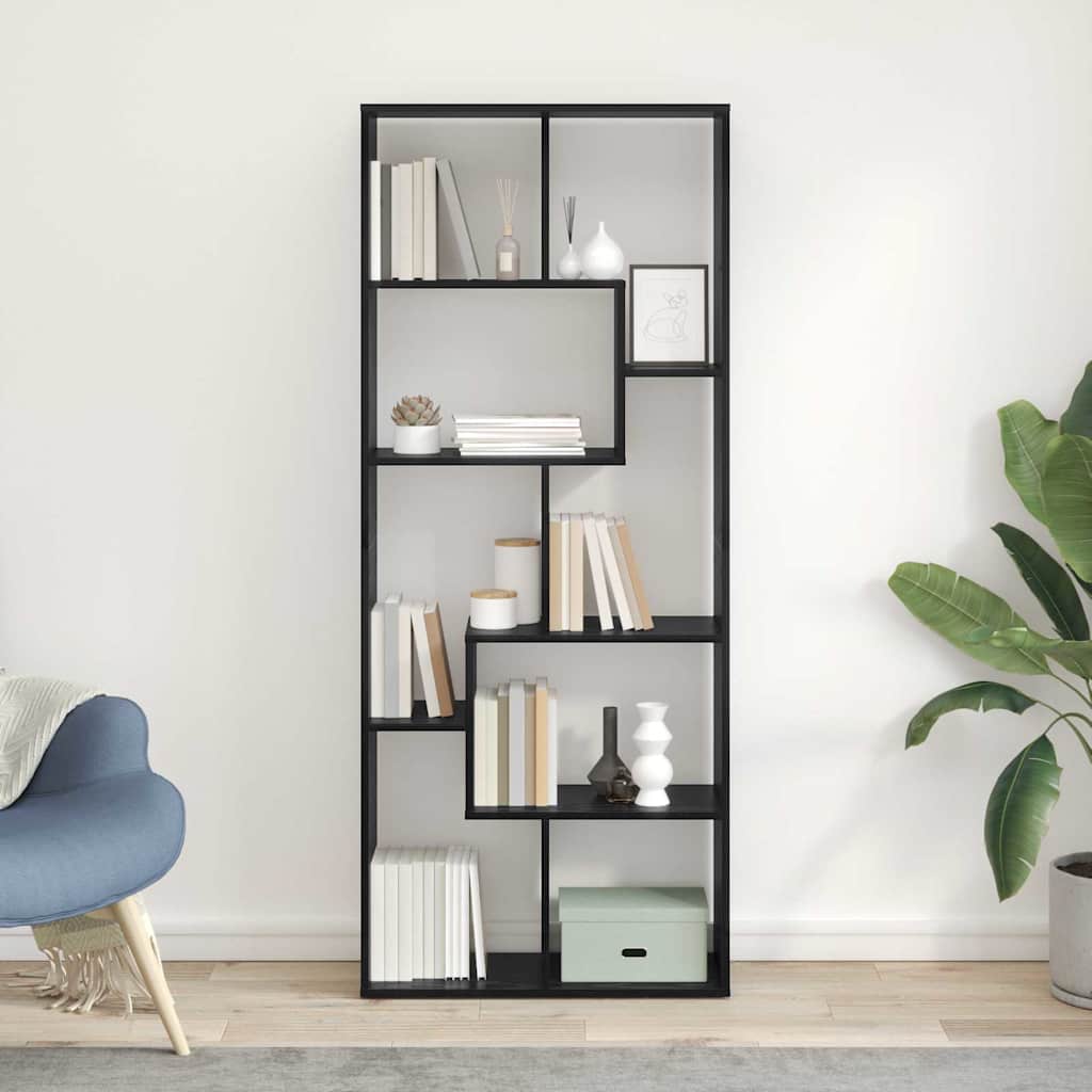 Bibliotecă Stejar negru 67 x 25 x 161.5 cm Lemn compozit GartenMobel Dekor