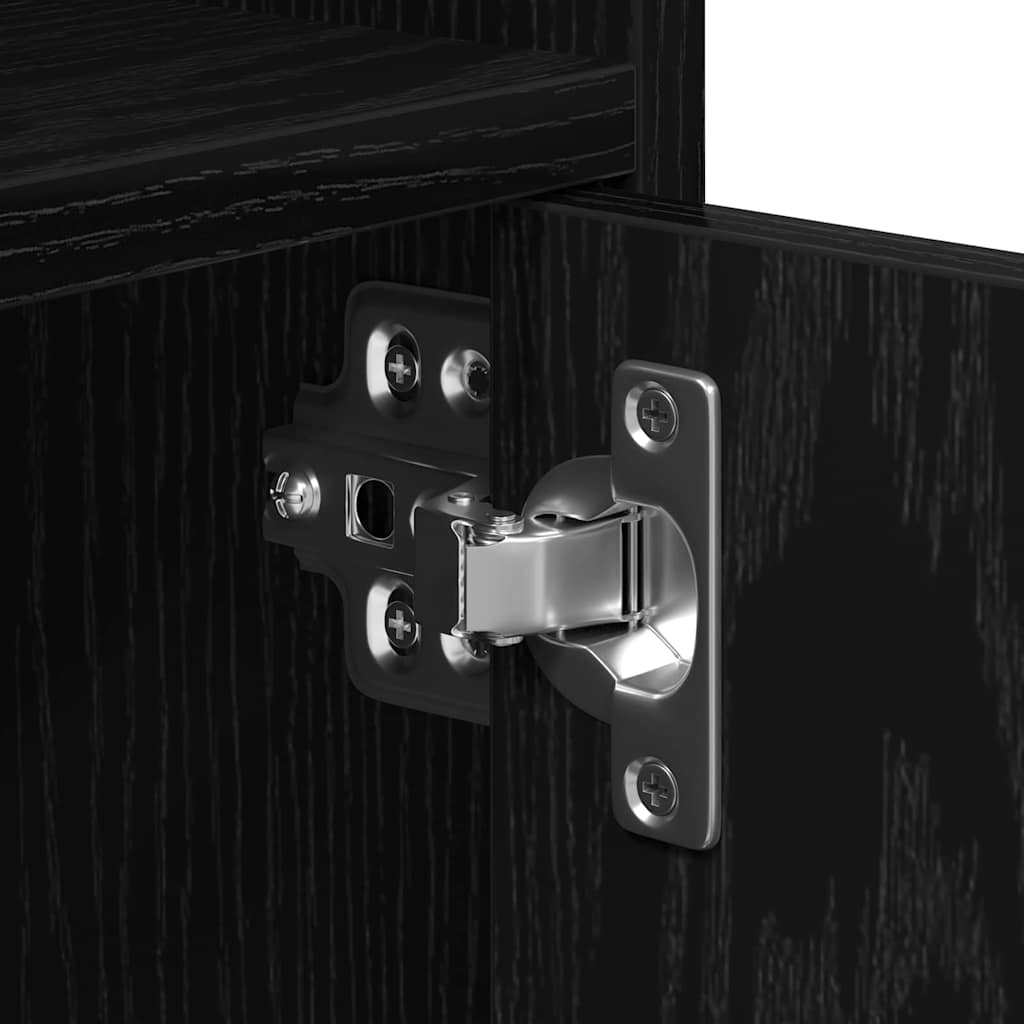 Cabinet Mobil cu ușă Stejar negru 60 x 48 x 81 cm Lemn compozit GartenMobel Dekor