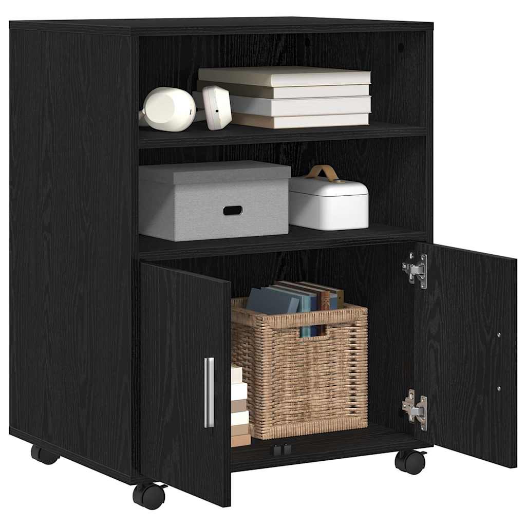 Cabinet Mobil cu ușă Stejar negru 60 x 48 x 81 cm Lemn compozit GartenMobel Dekor
