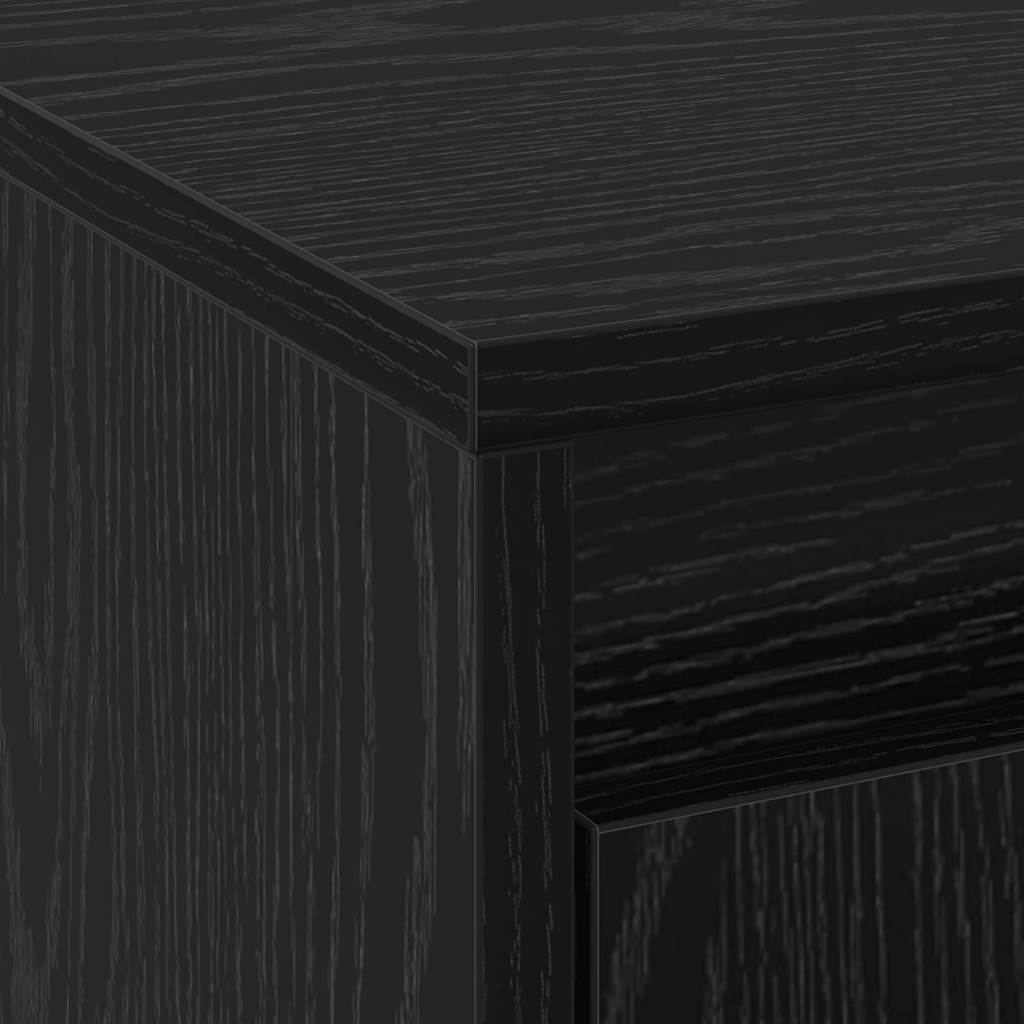 Cabinet TV Negru 139.5 x 34 x 50 cm Lemn compozit GartenMobel Dekor