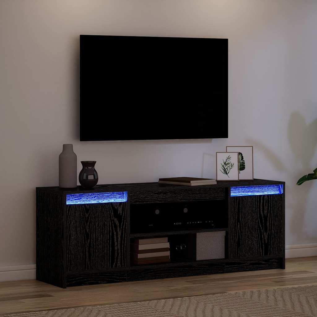 Cabinet TV Negru 139.5 x 34 x 50 cm Lemn compozit GartenMobel Dekor