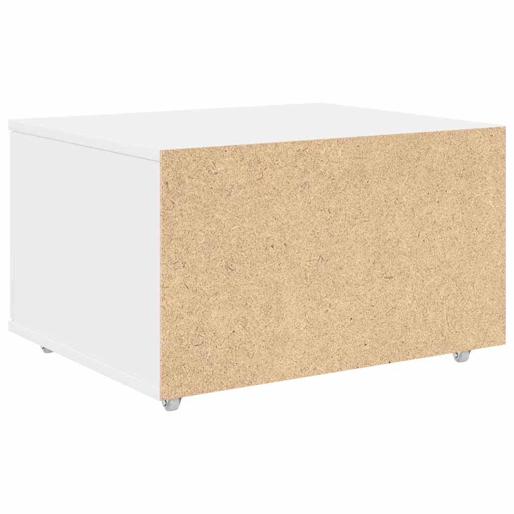 Dulap cu sertare cu roata Alb 55 x 45 x 33.5 cm Lemn compozit GartenMobel Dekor