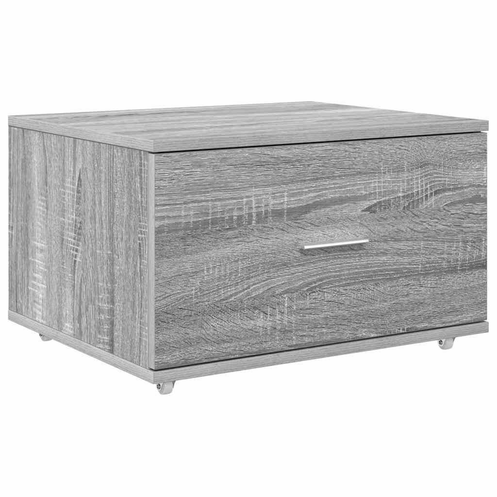 Dulap cu sertare cu roata Gri 55 x 45 x 33.5 cm Lemn compozit GartenMobel Dekor