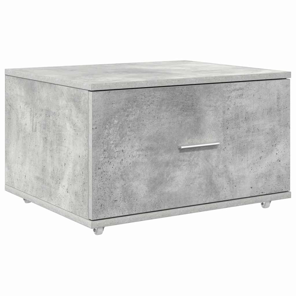 Dulap cu sertare cu roata Gri 55 x 45 x 33.5 cm Lemn compozit GartenMobel Dekor