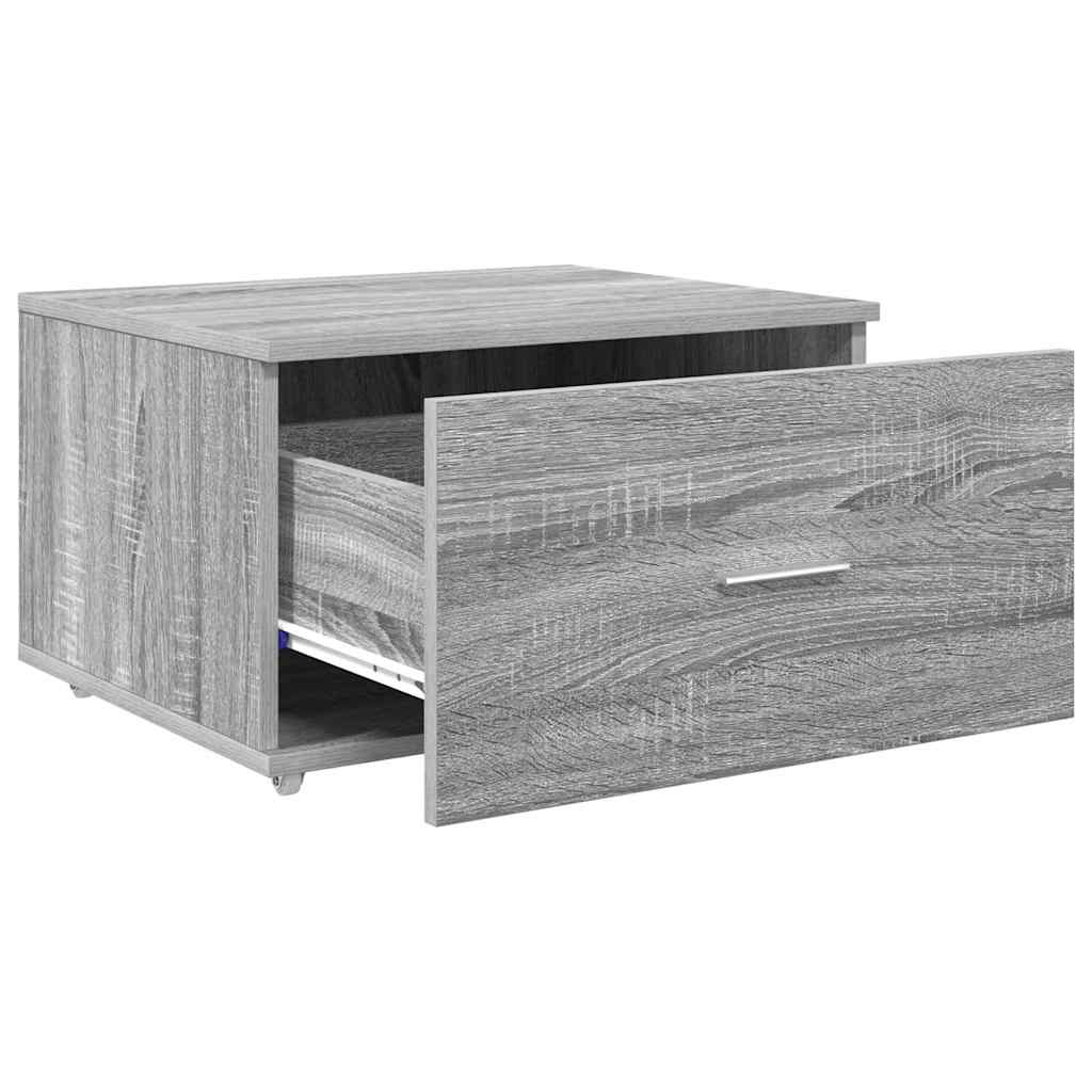 Dulap cu sertare cu roata Gri 55 x 45 x 33.5 cm Lemn compozit GartenMobel Dekor