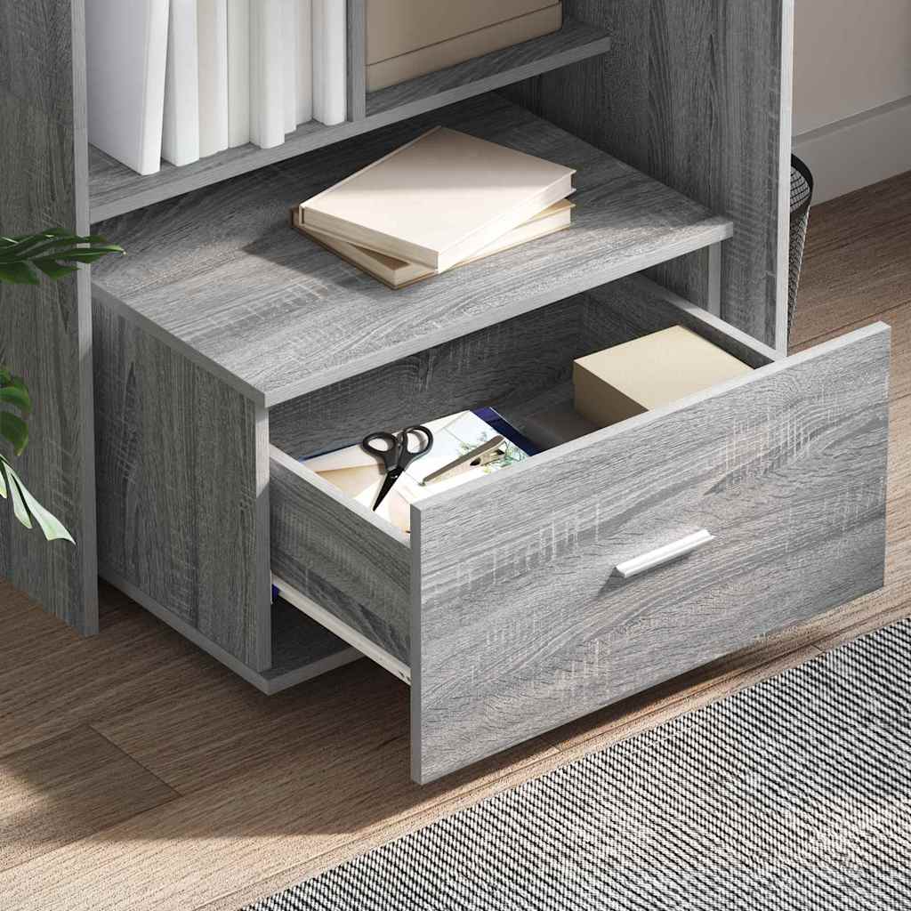 Dulap cu sertare cu roata Gri 55 x 45 x 33.5 cm Lemn compozit GartenMobel Dekor