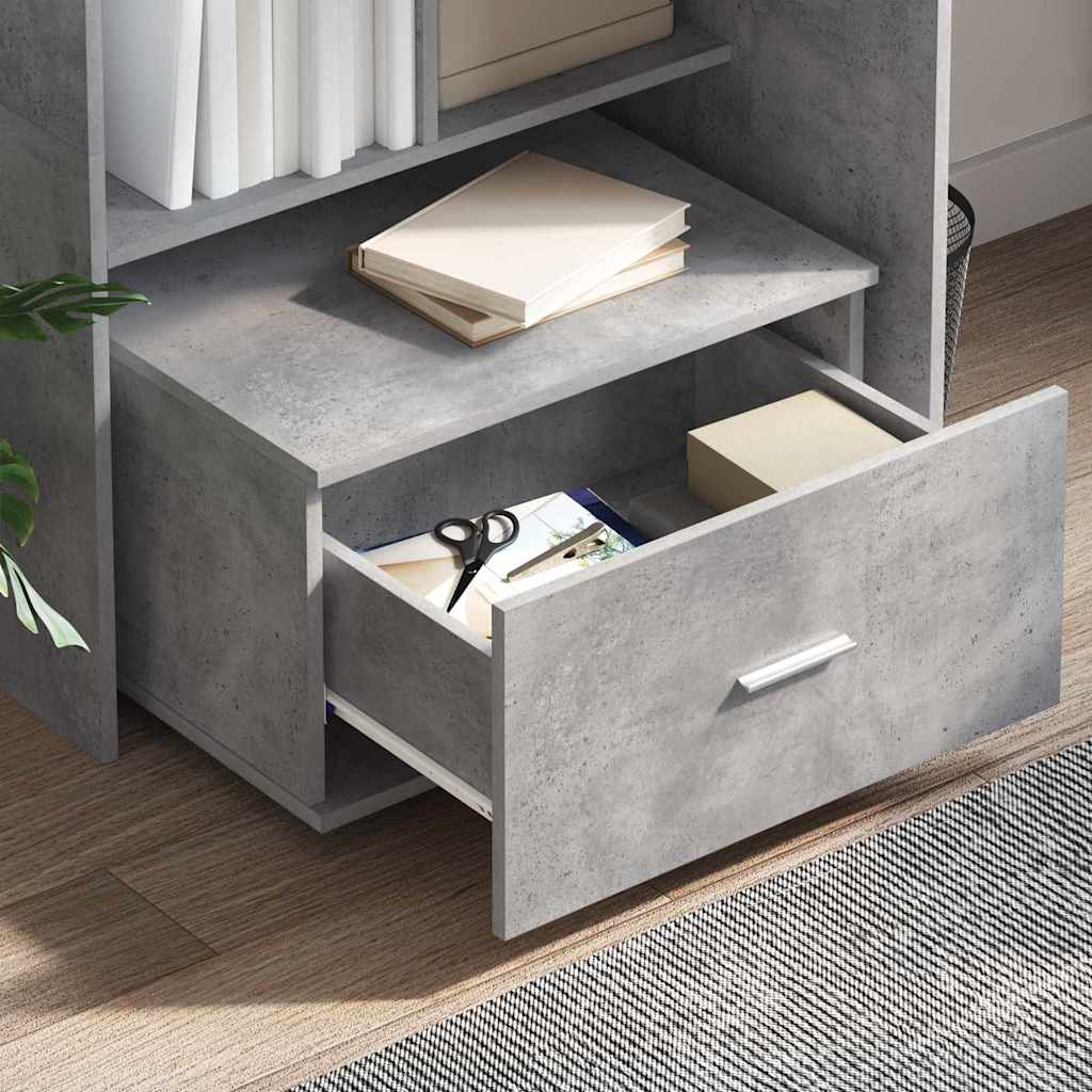 Dulap cu sertare cu roata Gri 55 x 45 x 33.5 cm Lemn compozit GartenMobel Dekor