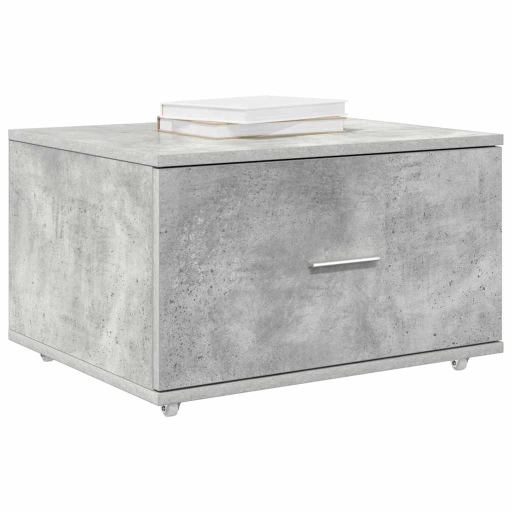 Dulap cu sertare cu roata Gri 55 x 45 x 33.5 cm Lemn compozit GartenMobel Dekor