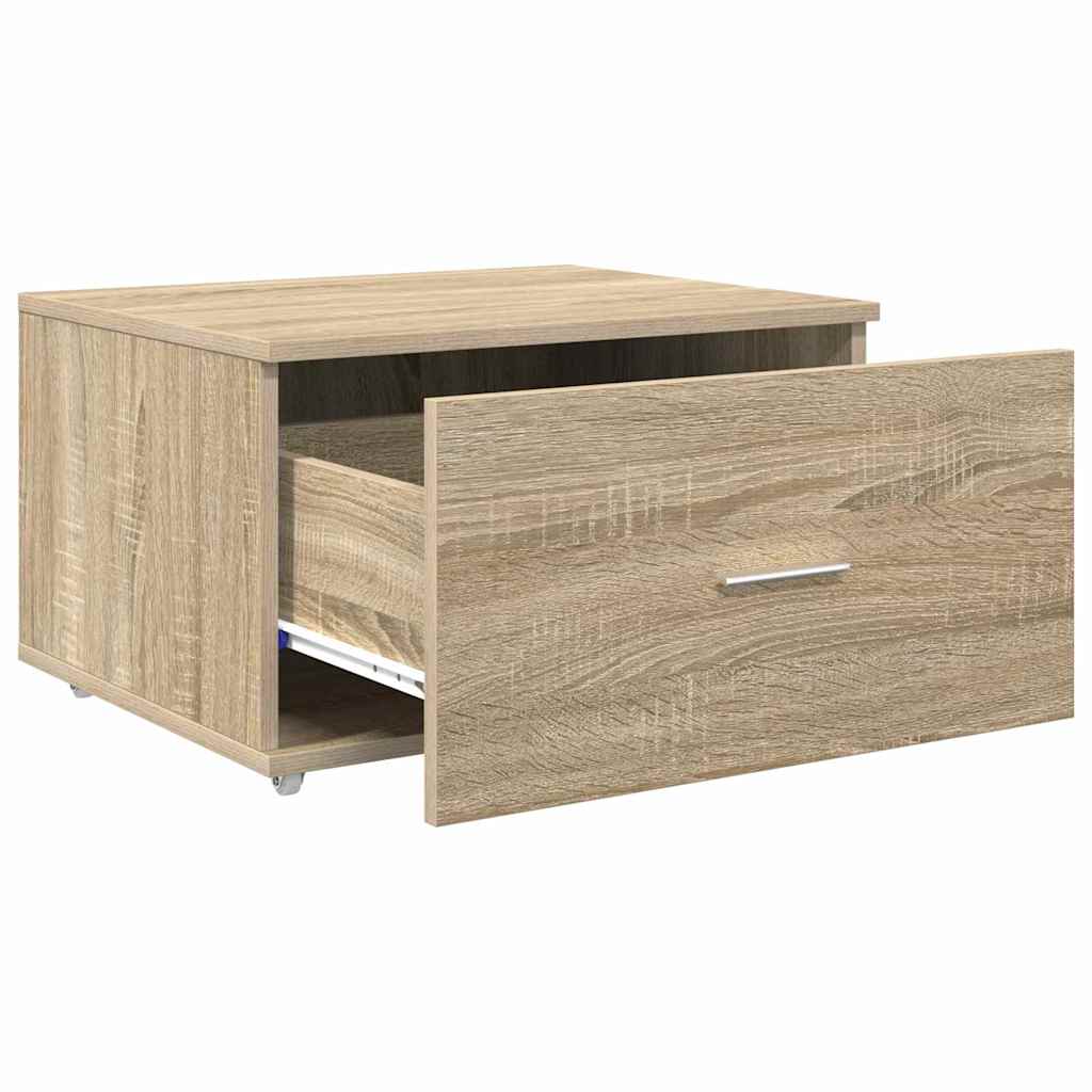 Dulap cu sertare cu roata Maro 55 x 45 x 33.5 cm Lemn compozit GartenMobel Dekor