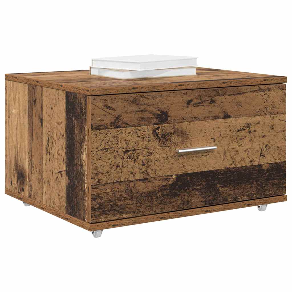 Dulap cu sertare cu roata Maro 55 x 45 x 33.5 cm Lemn compozit GartenMobel Dekor