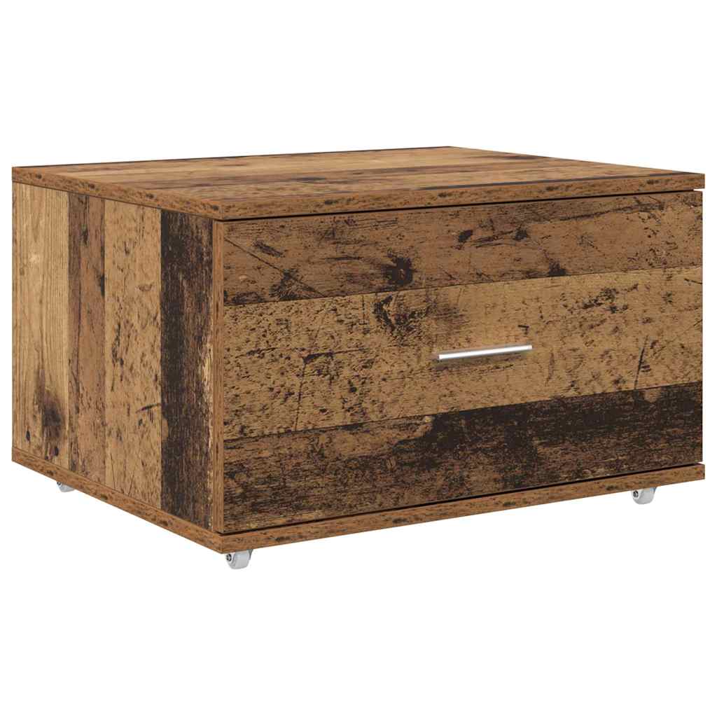 Dulap cu sertare cu roata Maro 55 x 45 x 33.5 cm Lemn compozit GartenMobel Dekor