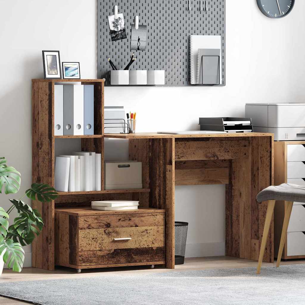 Dulap cu sertare cu roata Maro 55 x 45 x 33.5 cm Lemn compozit GartenMobel Dekor