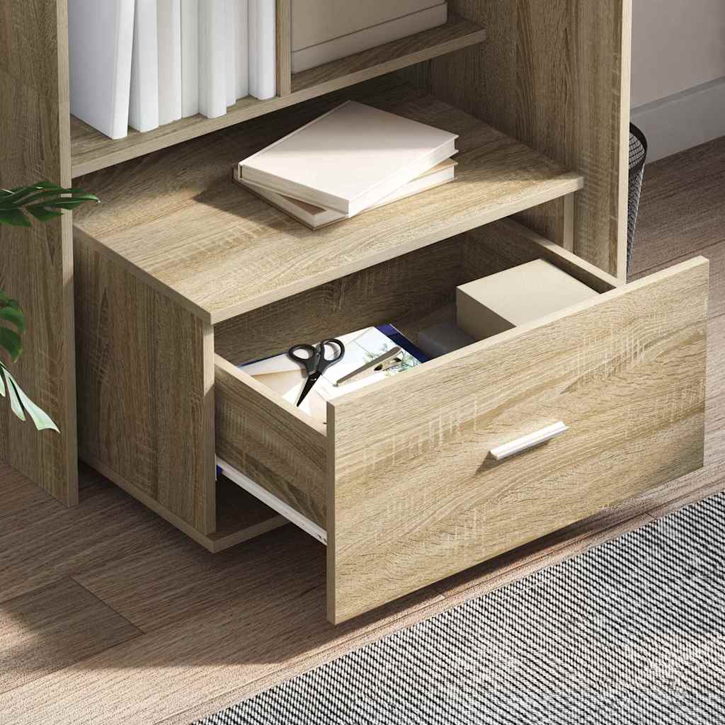Dulap cu sertare cu roata Maro 55 x 45 x 33.5 cm Lemn compozit GartenMobel Dekor