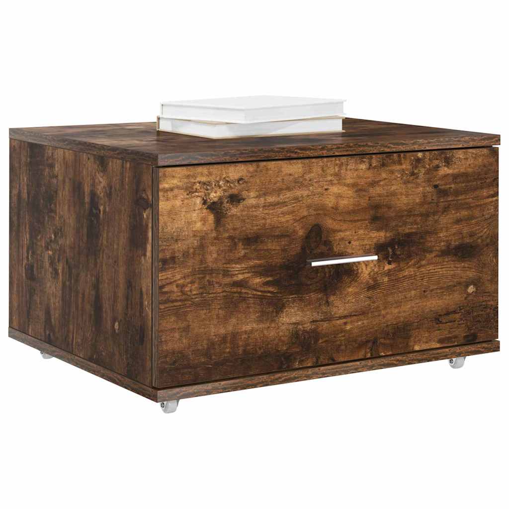 Dulap cu sertare cu roata Maro 55 x 45 x 33.5 cm Lemn compozit GartenMobel Dekor