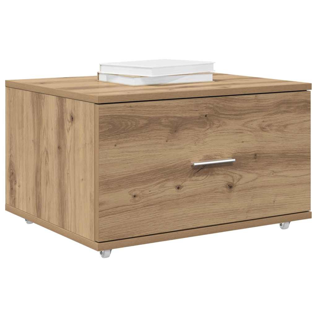 Dulap cu sertare cu roata Maro 55 x 45 x 33.5 cm Lemn compozit GartenMobel Dekor