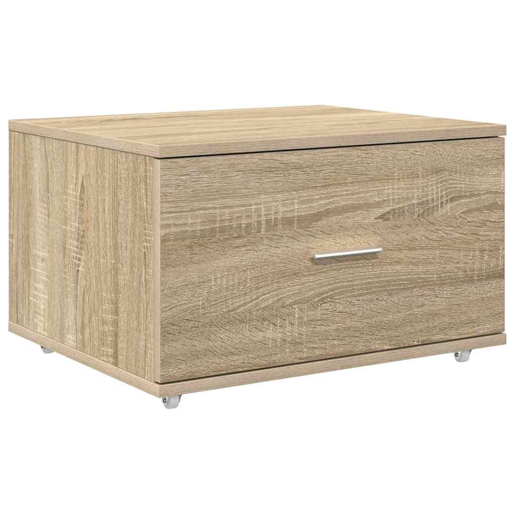 Dulap cu sertare cu roata Maro 55 x 45 x 33.5 cm Lemn compozit GartenMobel Dekor