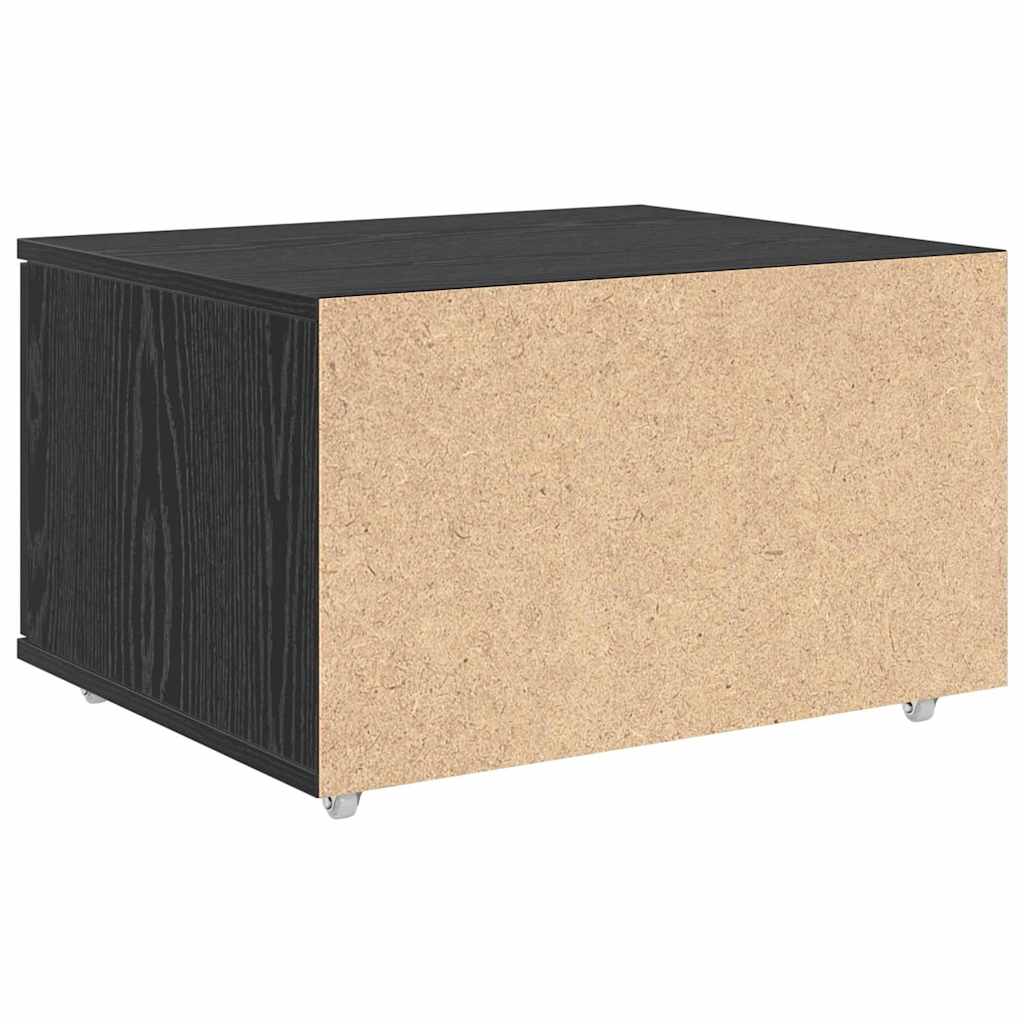 Dulap cu sertare cu roata Negru 55 x 45 x 33.5 cm Lemn compozit GartenMobel Dekor