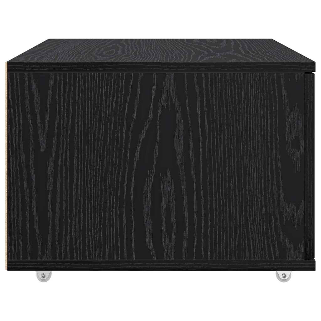 Dulap cu sertare cu roata Negru 55 x 45 x 33.5 cm Lemn compozit GartenMobel Dekor