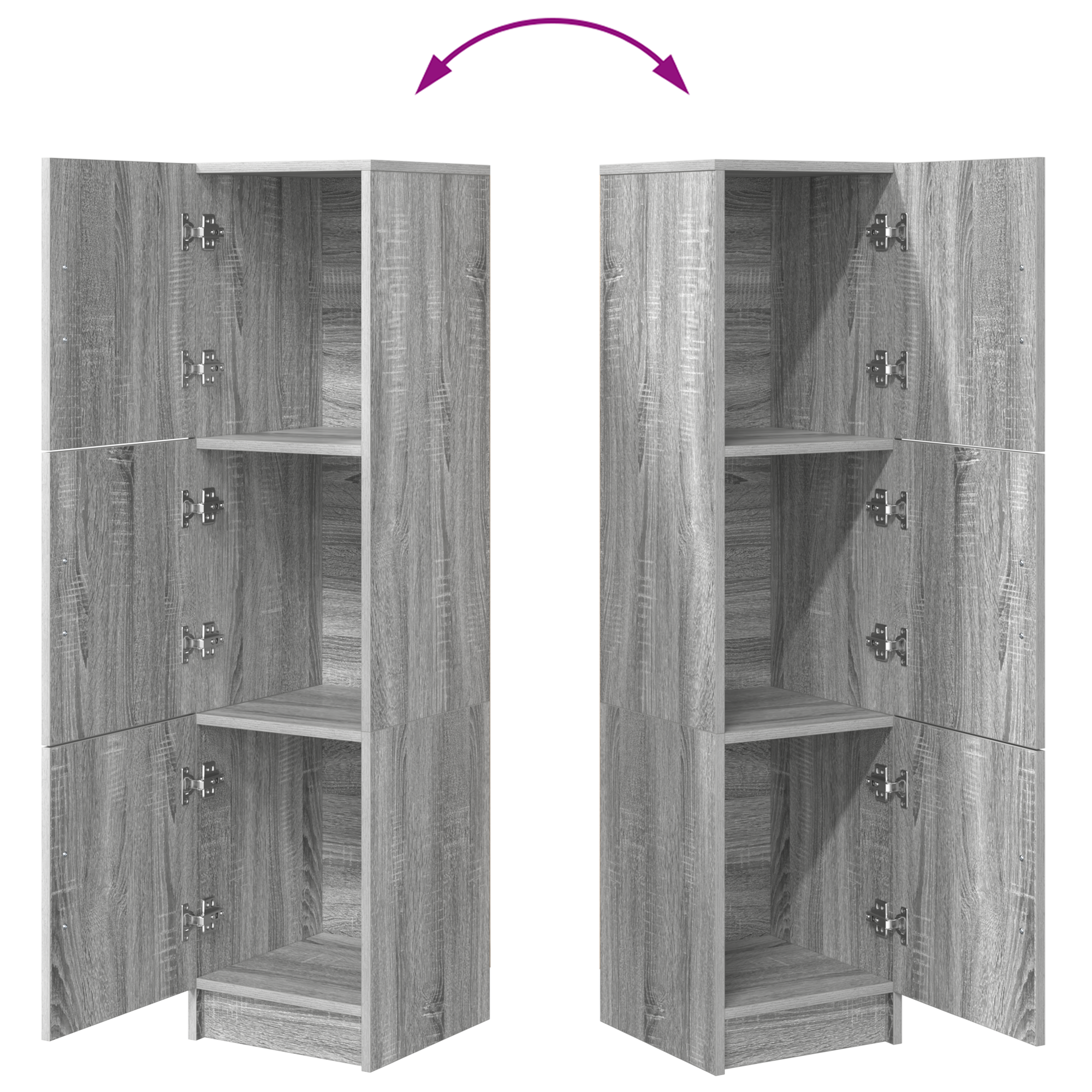 Highboard sonoma gri 31.5 x 32 x 124 cm Lemn compozit GartenMobel Dekor