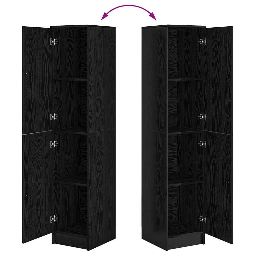 Rafturi Stejar negru 35 x 39 x 168 cm Lemn compozit GartenMobel Dekor