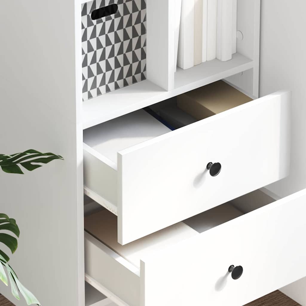 Bufet cu sertar Alb 45.5 x 34 x 127 cm Lemn compozit GartenMobel Dekor