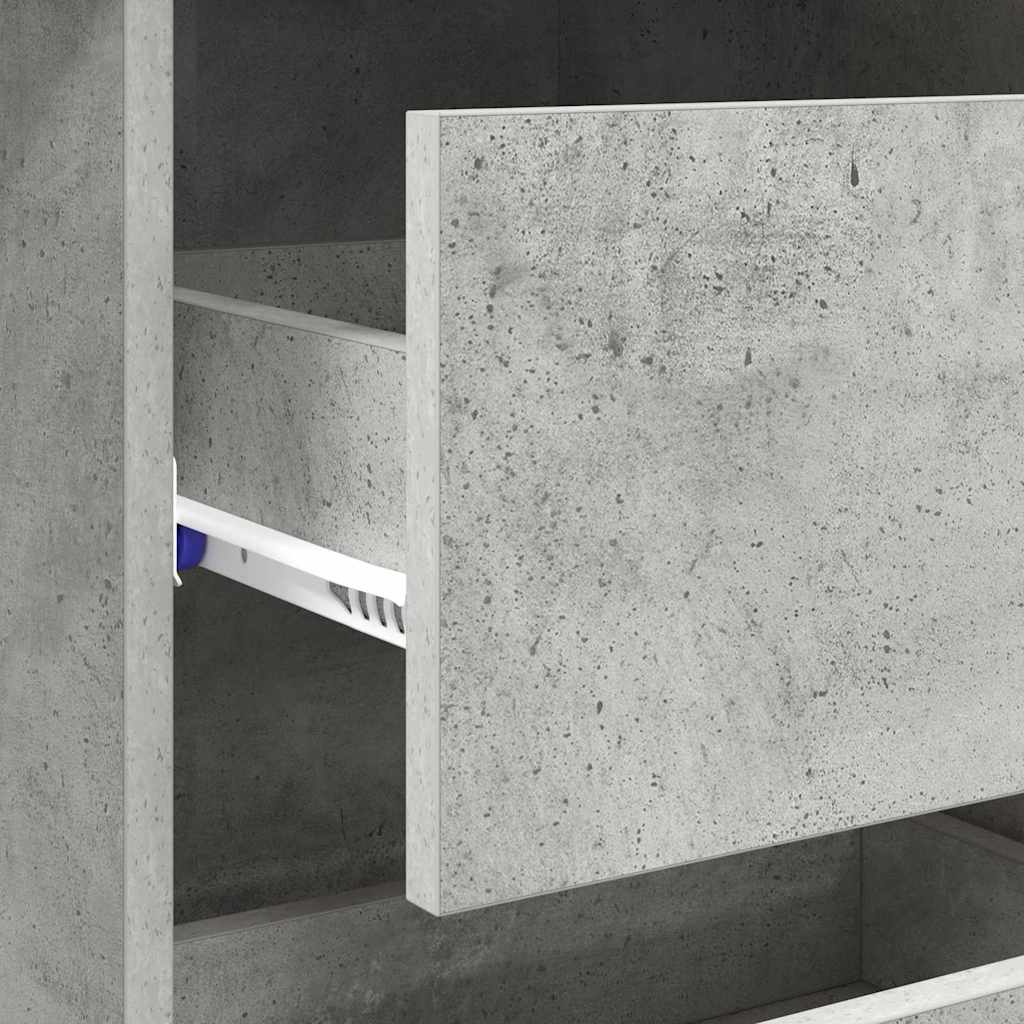 Birou cu sertar Gri beton 90 x 37.5 x 75 cm Lemn compozit GartenMobel Dekor