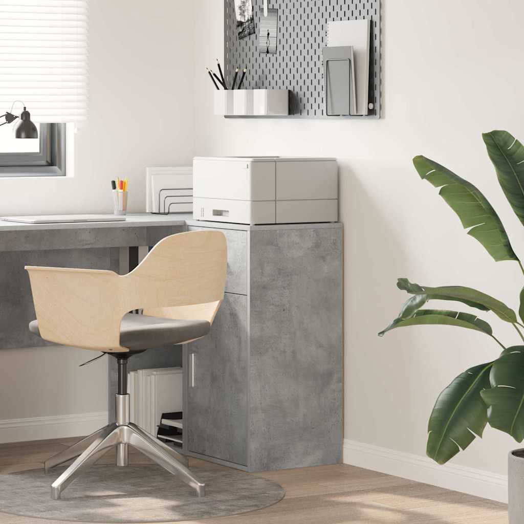 Bufet cu sertar Gri beton 38 x 34.5 x 75 cm Lemn compozit GartenMobel Dekor