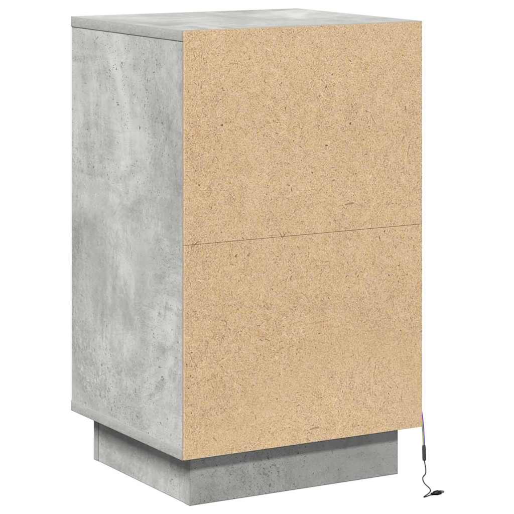 Dulap de noapte Gri din beton 39 x 34.5 x 65 cm Lemn compozit GartenMobel Dekor