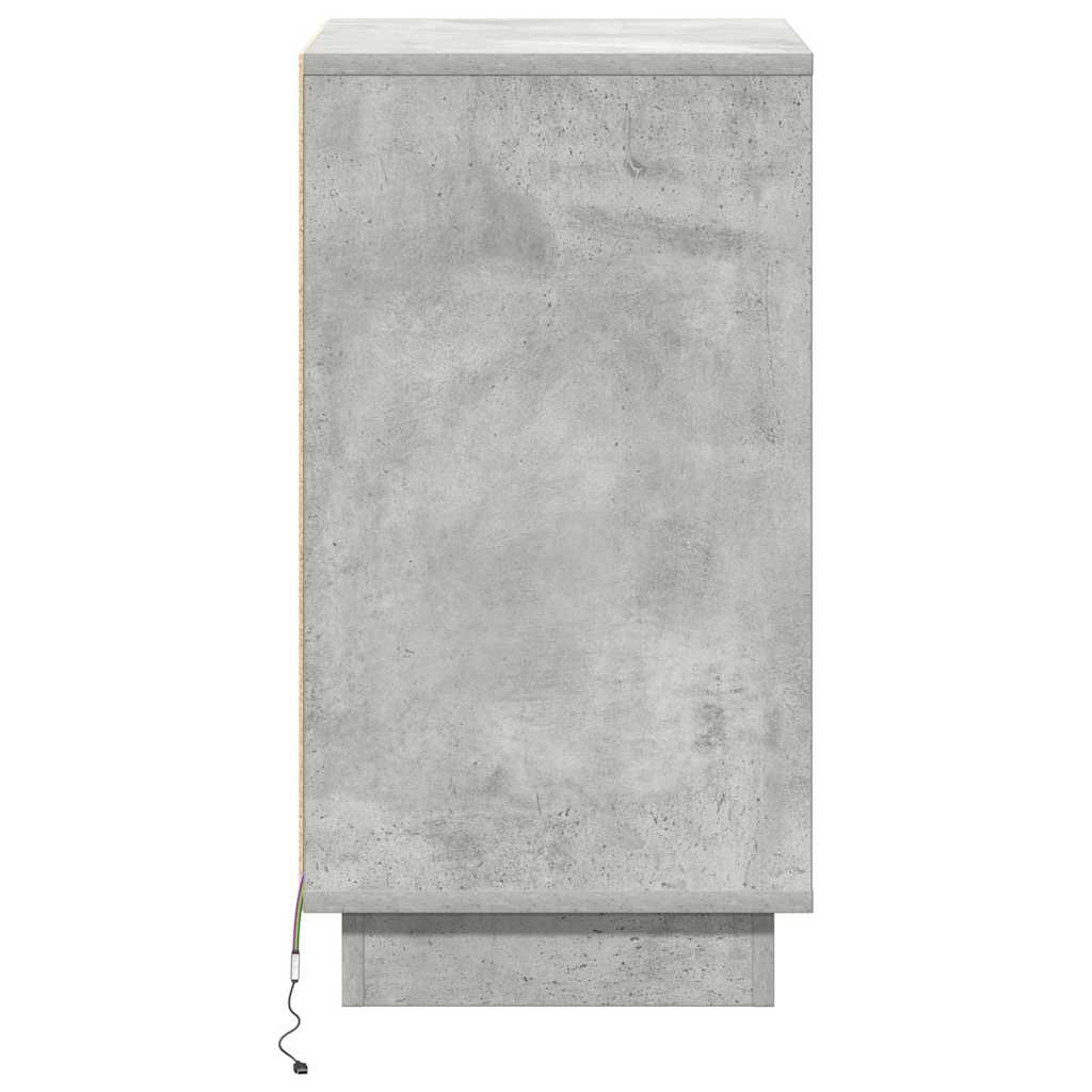 Dulap de noapte Gri din beton 39 x 34.5 x 65 cm Lemn compozit GartenMobel Dekor