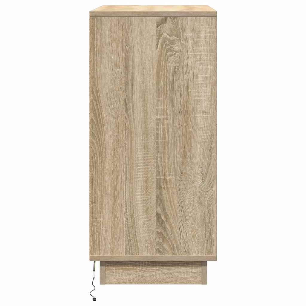 Dulap de noapte Stejar sonoma 71 x 34.5 x 75 cm Lemn compozit GartenMobel Dekor
