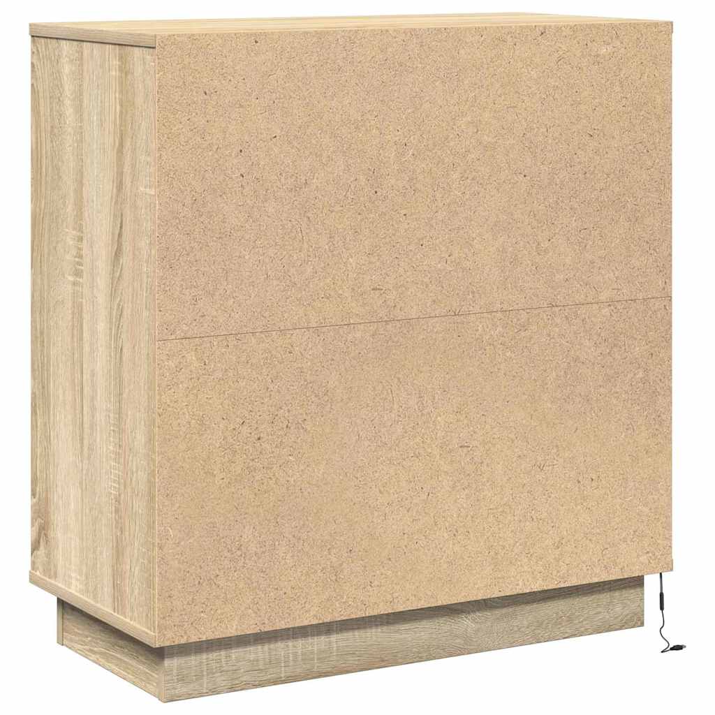 Dulap de noapte Stejar sonoma 71 x 34.5 x 75 cm Lemn compozit GartenMobel Dekor