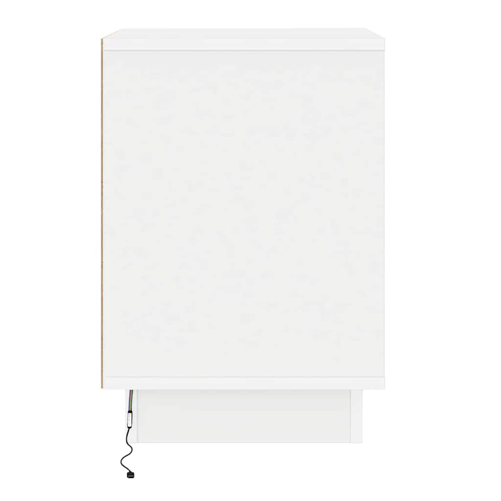 Dulap de noapte cu 2 pcs Alb 39 x 34.5 x 50 cm Lemn compozit GartenMobel Dekor