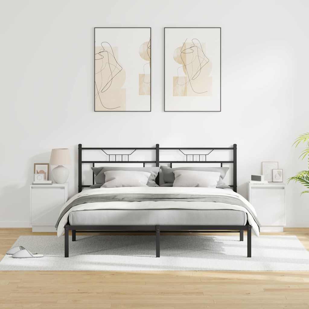 Dulap de noapte cu 2 pcs Alb 39 x 34.5 x 50 cm Lemn compozit GartenMobel Dekor