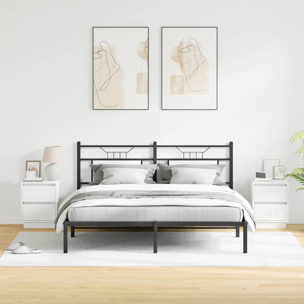 Dulap de noapte cu 2 pcs Alb 39 x 34.5 x 50 cm Lemn compozit GartenMobel Dekor