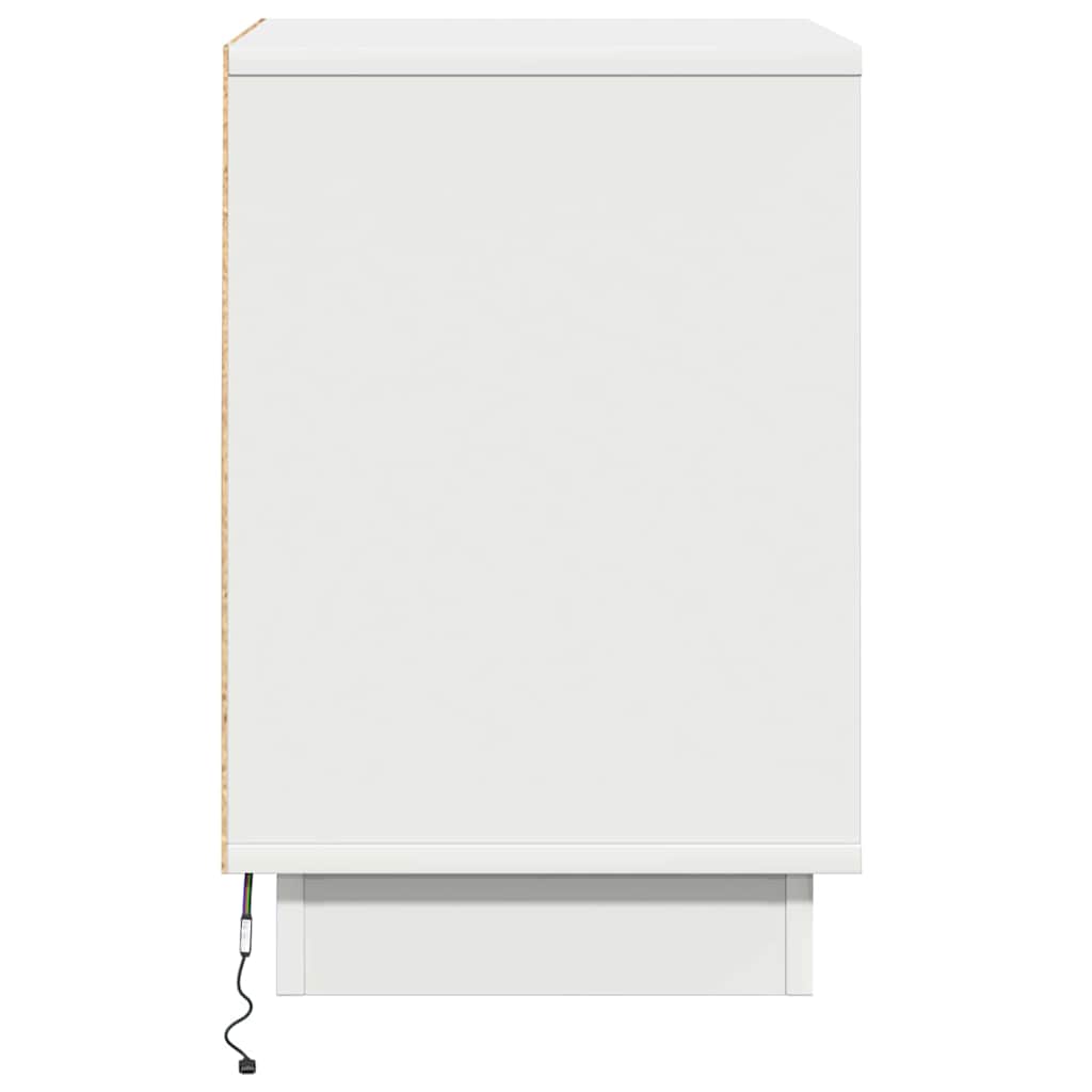 Dulap de noapte cu 2 pcs Alb 39 x 34.5 x 50 cm Lemn compozit GartenMobel Dekor