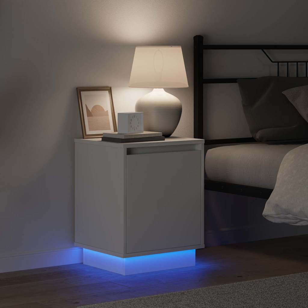 Dulap de noapte cu 2 pcs Alb 39 x 34.5 x 50 cm Lemn compozit GartenMobel Dekor