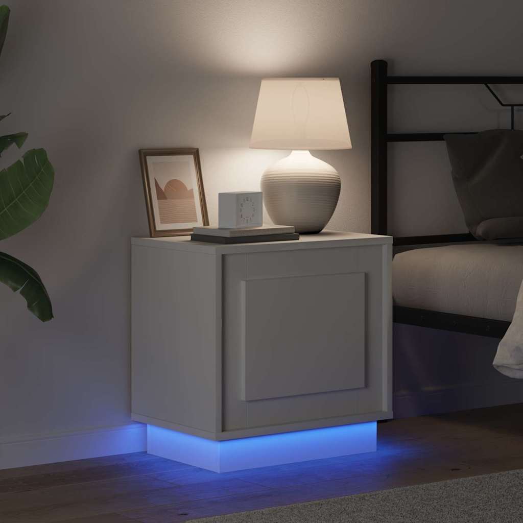 Dulap de noapte cu 2 pcs Alb 44 x 34.5 x 45 cm Lemn compozit GartenMobel Dekor