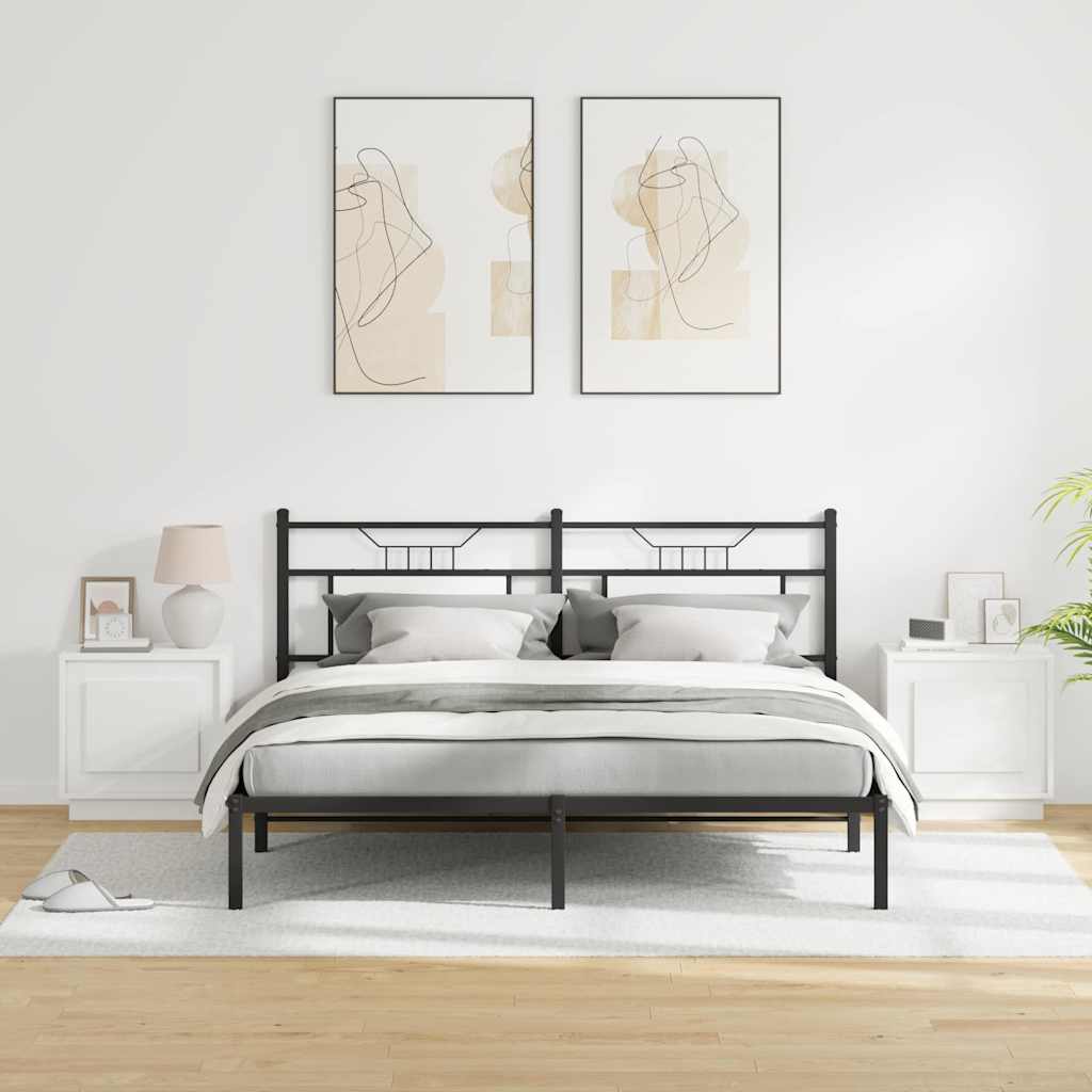 Dulap de noapte cu 2 pcs Alb 44 x 34.5 x 45 cm Lemn compozit GartenMobel Dekor