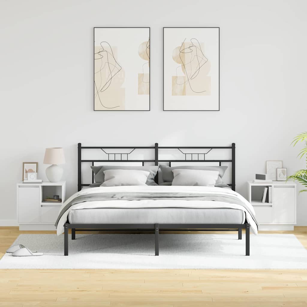 Dulap de noapte cu 2 pcs Alb 50 x 34.5 x 50 cm Lemn compozit GartenMobel Dekor