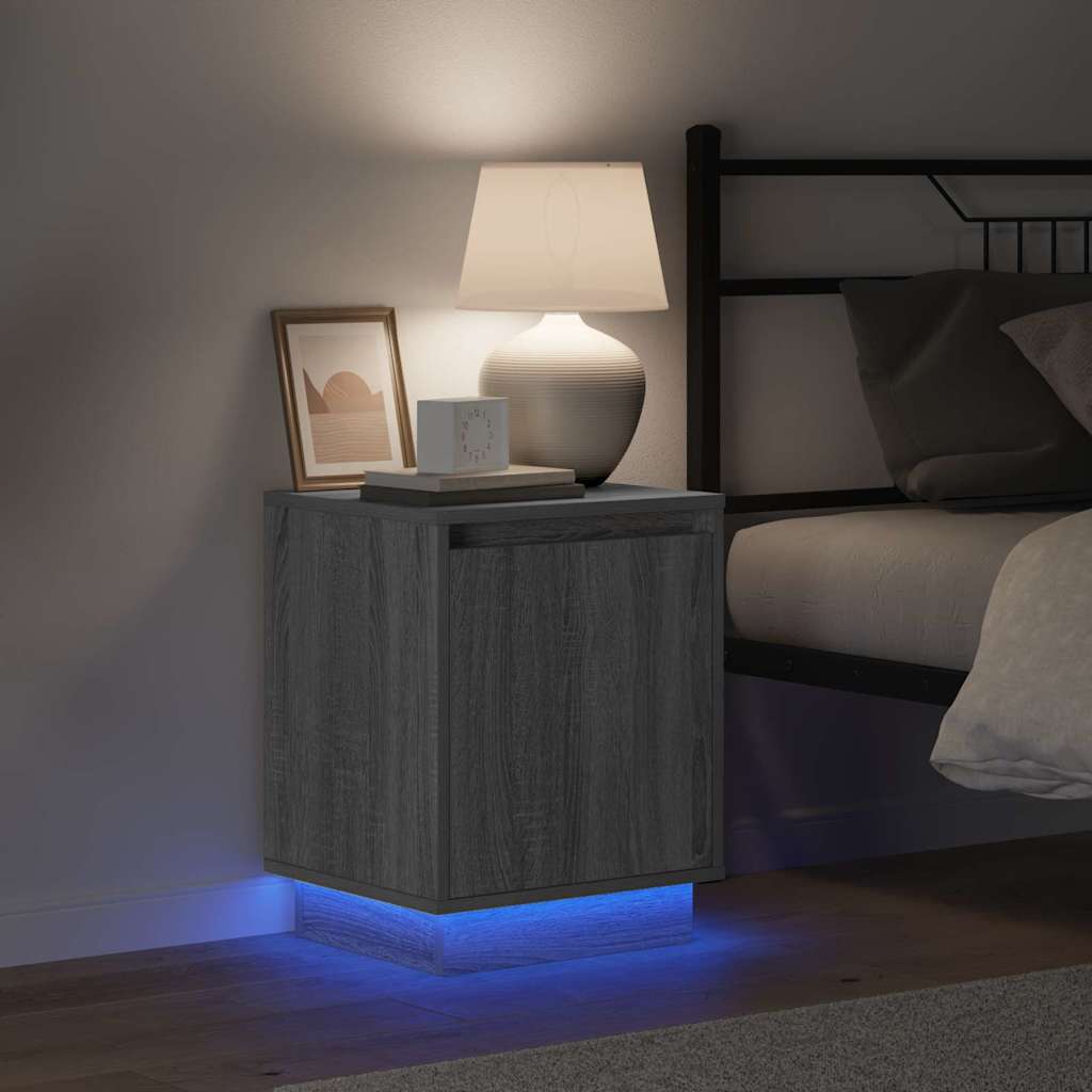 Dulap de noapte cu 2 pcs Gri 39 x 34.5 x 50 cm Lemn compozit GartenMobel Dekor