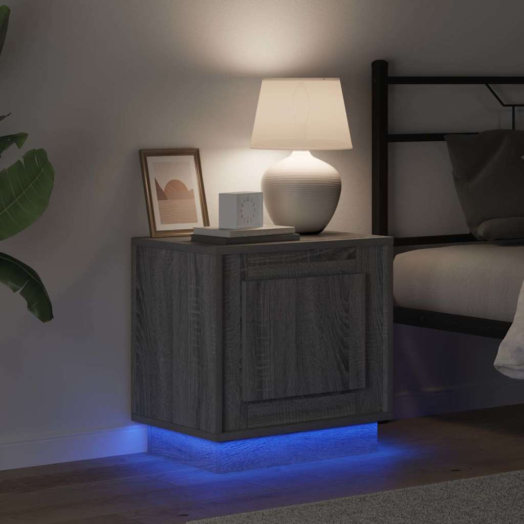 Dulap de noapte cu 2 pcs Gri 44 x 34.5 x 45 cm Lemn compozit GartenMobel Dekor