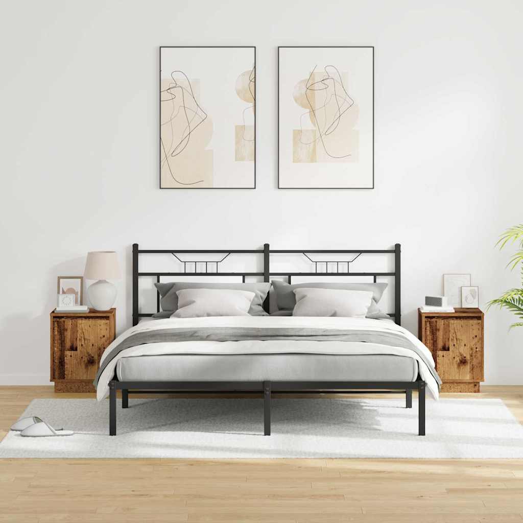 Dulap de noapte cu 2 pcs Lemn vechi 39 x 34.5 x 50 cm GartenMobel Dekor