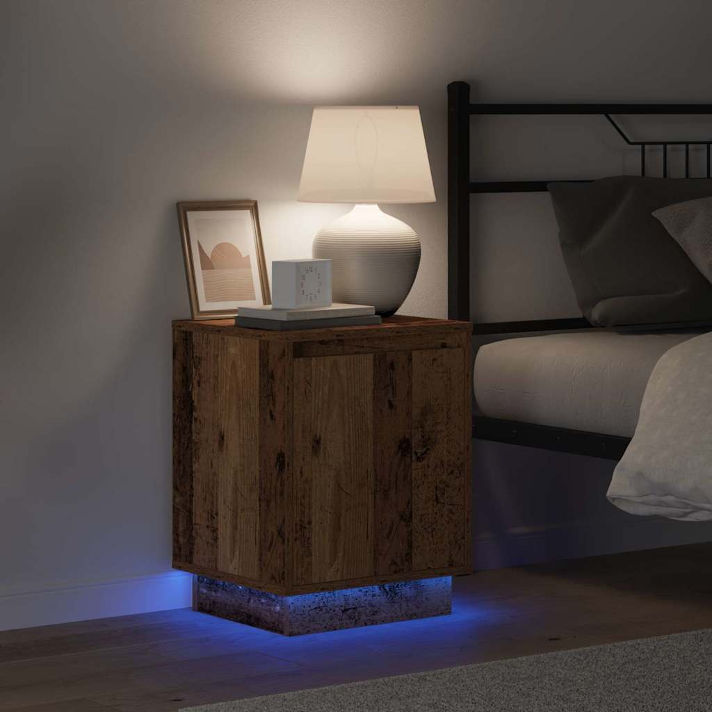 Dulap de noapte cu 2 pcs Lemn vechi 39 x 34.5 x 50 cm GartenMobel Dekor